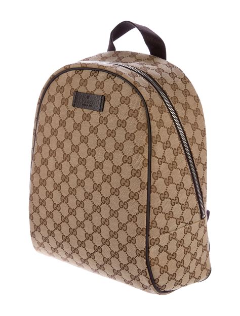 gucci canvas backpack.